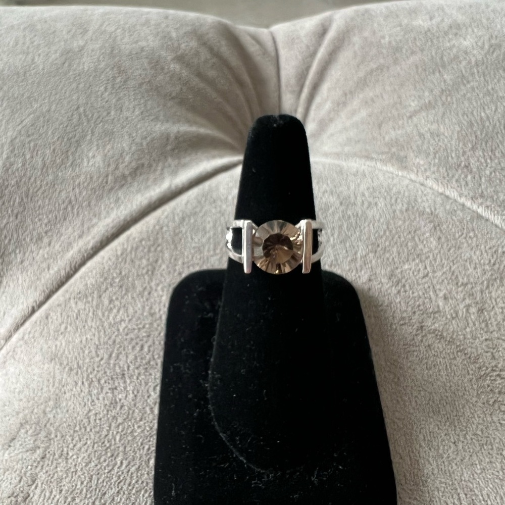 Sterling Silver Smokey Topaz Gemstone Ring